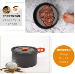Camping Outdoor Kookset 13-delig Camping Servies En Pannen Pannenset Keukengerei - BPA-vrij & Geen Giftige Stoffen - Opvouwbaar & Licht - Ideaal Voor Reizen, Festival, Wandelen -Camping Korting 1200x1180 3