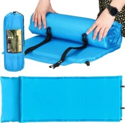 Springos Slaapmat | Zelfopblazend | 186 Cm | Inclusief Hoes & Hoofdkussen | Lichtblauw -Camping Korting 1200x1180 5