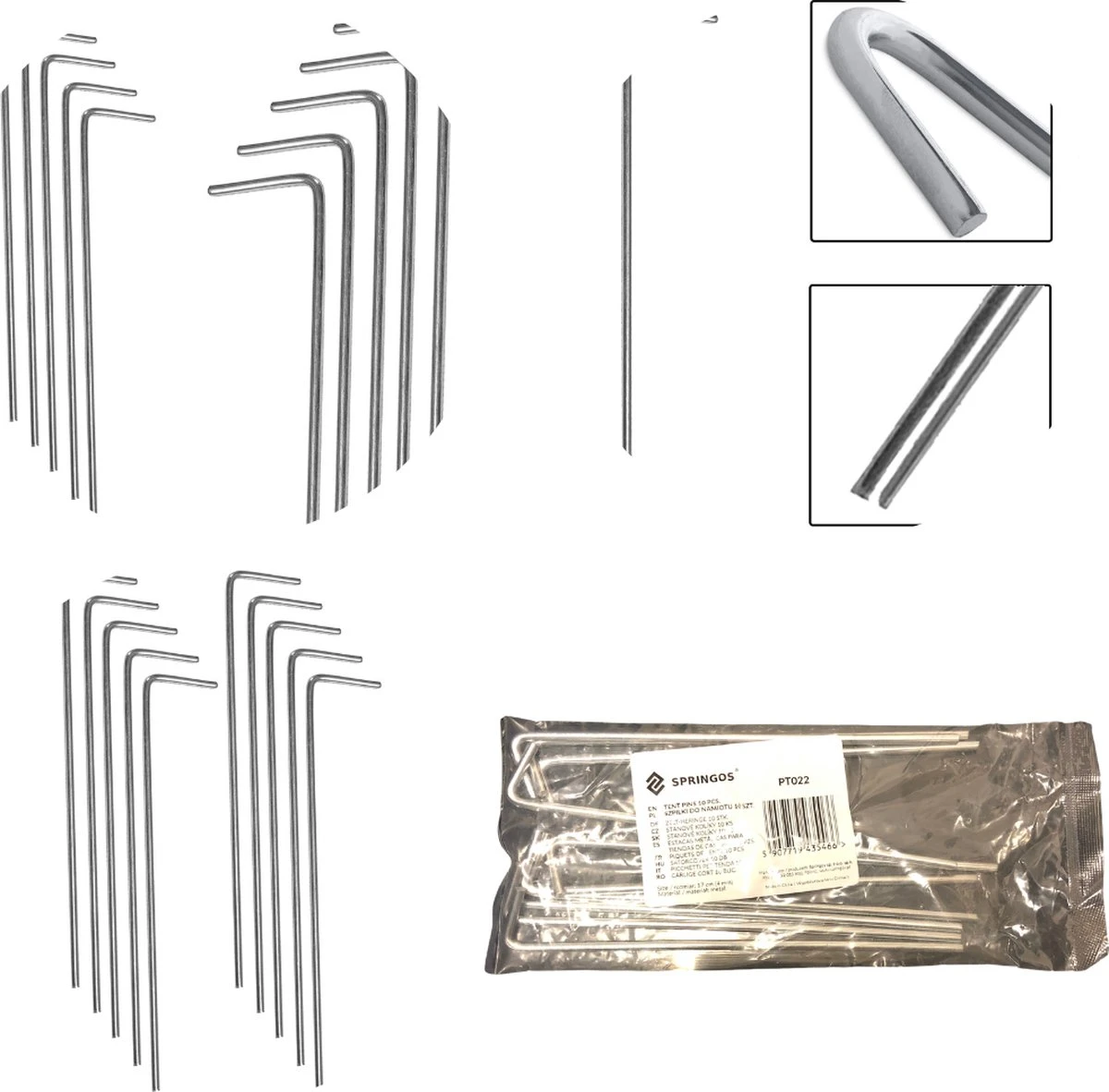Springos Tentharingen | Haringen | Grondpennen | Staal | 10 Stuks 9 Springos Tentharingen | Haringen | Grondpennen | Staal | 10 Stuks - Afbeelding 9