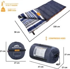 Dutch Mountains Slaapzak Goeree XL - Kussen 25x15cm - 220x90cm Katoenen Slaapzak - Tochtstrip 10 Dutch Mountains Slaapzak Goeree XL - Kussen 25x15cm - 220x90cm Katoenen Slaapzak - Tochtstrip -Camping Korting 1200x1182 2