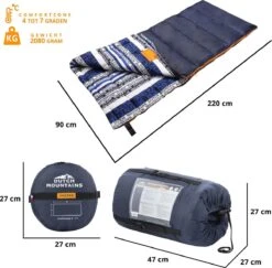Dutch Mountains Slaapzak Goeree XL - Extra Groot 220x90cm - Katoenen Binnenkant - Aanritsbaar - Tochtstrip En Compressiehoes 11 Dutch Mountains Slaapzak Goeree XL - Extra Groot 220x90cm - Katoenen Binnenkant - Aanritsbaar - Tochtstrip En Compressiehoes -Camping Korting 1200x1182 3