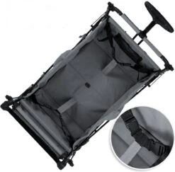 Rijoka Luxe Opvouwbare Bolderkar/Bolderwagen | Met Dakje En Draagtas | Grijs -Camping Korting 1200x1182 8