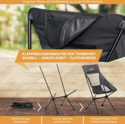 Skandika Campingstoel Compact – Campingstoelen - Campingstoel Tot 150 Kg Belastbaar - Kampeerstoel, Visstoel, Kleine Pakmaat, Opvouwbaar, Stabiel, Licht, Comfortabel Gepolsterd – Draagtas Meegeleverd - Vouwstoel – Zwart 11 Skandika Campingstoel Compact – Campingstoelen - Campingstoel Tot 150 Kg Belastbaar - Kampeerstoel, Visstoel, Kleine Pakmaat, Opvouwbaar, Stabiel, Licht, Comfortabel Gepolsterd – Draagtas Meegeleverd - Vouwstoel – Zwart -Camping Korting 1200x1184 3