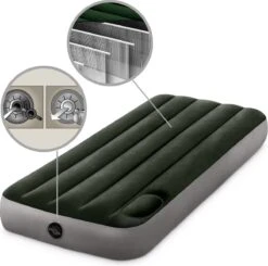 Intex Luchtbed - 1-Persoons - 76 X 191 X 25 Cm - Groen - Met Ingebouwde Voetpomp + Hoeslaken Wit + Reparatieset -Camping Korting 1200x1189 4