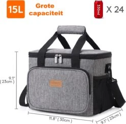 Lunchtas - Koeltas Voor Dames En Heren - Cool Bag - 4 Laags Geïsoleerde Koeltas - Kleine Cooler - Lunch Box - Lunchtas 15 Liter -Camping Korting 1200x1189 9