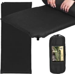 Springos Slaapmat | Zelfopblazend | 180 Cm | Inclusief Hoes | Zwart -Camping Korting 1200x1190 7