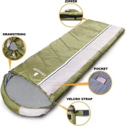 COVACURE 1.5/0.8kg Slaapzak, 3 Seizoenen Ultra Warm & Lichtgewicht Slaapzak Voor Volwassenen, Envelop Compacte Outdoor Slaapzakken Met Draagbare Compressie Tas Voor Camping, Rugzakken, Wandelen... -Camping Korting 1200x1193 1