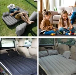 Flightmode - Opblaasbaar Matras Voor Auto, Opblaasbaar Bed, Autostoel, Comfortabel, Met Elektrische Luchtpomp En 3 Adapters, 2 Kussens En Transporttas, Voor Camping, Reizen, Strand -Camping Korting 1200x1195 5