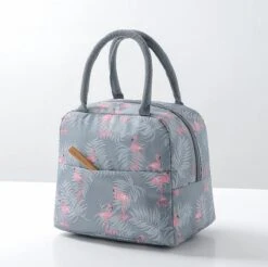 Koeltas - Lunchtas - Volwassenen En Kinderen - Compact & Handig: Zomer - Picknick -School - Lunch - Werk - Grijs Flamingo -Camping Korting 1200x1196 24