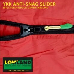 LOWLAND OUTDOOR® Donzen Slaapzak - Companion Economy - 210x80 Cm - Rood -Camping Korting 1200x1196 5