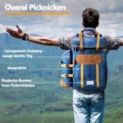 Cabinmax Koeltas - Koelrugzak - Picknick - Picknicktas Met Flessenhouder - Koelrugtas 24L - Olive Green -Camping Korting 1200x1198 22