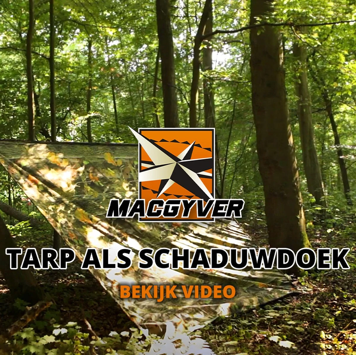 MacGyver® ‘3-in-1’ Tent | Tarp – Schaduwdoek – Hangmat | Strandtent | Outdoor-tent | Shelter | Vistent | 280 X 280 Cm | Camouflage | Waterdicht | Lichtgewicht 10 MacGyver® ‘3-in-1’ Tent | Tarp – Schaduwdoek – Hangmat | Strandtent | Outdoor-tent | Shelter | Vistent | 280 X 280 Cm | Camouflage | Waterdicht | Lichtgewicht - Afbeelding 10