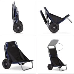 Relaxdays Strandkar Opvouwbaar - Strandstoel Met Zonnedak - Strand Stoel Op Wielen -Camping Korting 1200x1198 7