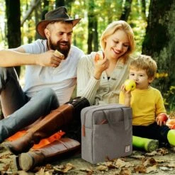 Brisby 4 Laags Geïsoleerde Koeltas - Lunchtas 7 Liter - Lichtgrijs -Camping Korting 1200x1200 1012