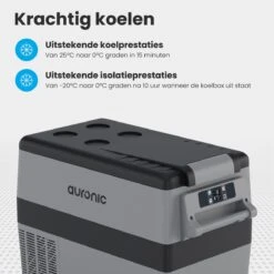 Auronic Elektrische Koelbox - 40.5L - Compressor - 12V En 240V - Grijs 18 Auronic Elektrische Koelbox - 40.5L - Compressor - 12V En 240V - Grijs -Camping Korting 1200x1200 1023