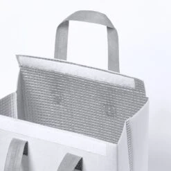 Merkloos Koeltas - Lunchtas - Koeltasje Lunch - Koelelementen - Isolatie - Volwassenen - Dames - Heren - Klittenbandsluiting - 23 X 29 Cm - Kunststof - Aluminium - Wit -Camping Korting 1200x1200 1026