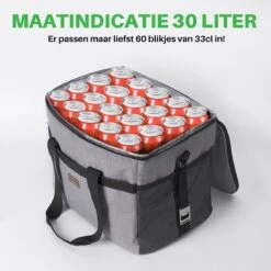 Packaway 4 Laags Geïsoleerde Koeltas - Lunchtas 30 Liter - Grijs -Camping Korting 1200x1200 1060