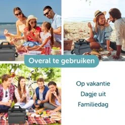 ForDig Koeltas L Zwart (15 Liter) - Gemaakt Van 600D Polyester Met PEVA-Voering - Ruimte Voor 20 Blikjes Of 10 Halve Liter Flessen - Opvouwbaar Koel Tas Met Easy-Acces Flap - Ruimte Voor Bestek - Picknick Cool Bag - Coolerbag - Grote Cooler -Camping Korting 1200x1200 1106