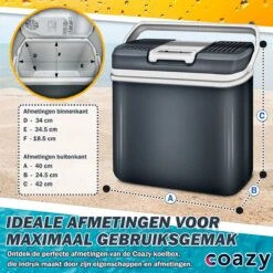 Koelbox 24L Met ECO Modus Voor Auto & Camping - Frigobox Elektrisch 24 Liter Met 12v 230 Volt - Verkoelt En Verwamt - MiniBar - Mini Koelkast -Camping Korting 1200x1200 1172