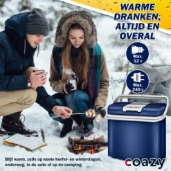 Coazy Koelbox 24L Elektrisch 12v 230 Volt - Met ECO Modus Voor Auto & Camping - Elektrische Frigobox Klein - Verkoelt En Verwarmt - Eco Modus - MiniBar - Electrische Mini Koelkast -Camping Korting 1200x1200 1210