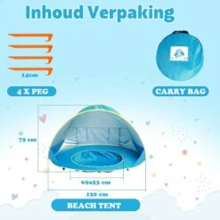 Seidon Strandtent Baby - Pop Up Tent - UV Bescherming - Baby En Kind - Waterdicht - Zwembadje - UV Bescherming 11 Seidon Strandtent Baby - Pop Up Tent - UV Bescherming - Baby En Kind - Waterdicht - Zwembadje - UV Bescherming -Camping Korting 1200x1200 1283