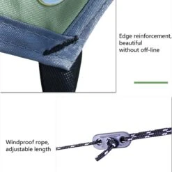 Merkloos TDR - Outdoor Draagbaar Zonnescherm Met Opbergtas - Waterdicht - Tarps Voor Kamperen 300 *300cm - 3-4 Personen -Leger Groen -Camping Korting 1200x1200 1291