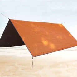 Merkloos TDR - Outdoor Draagbaar Zonnescherm Met Opbergtas - Waterdicht-SPF - Tarps Voor Kamperen300 * 300cm - 3-4Personen - Orange -Camping Korting 1200x1200 1315