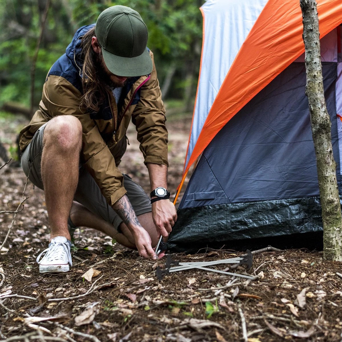 Relaxdays 24x Tentharingen Set - Haringen - Schroefharingen - T-haringen - Grondpennen 6 Relaxdays 24x Tentharingen Set - Haringen - Schroefharingen - T-haringen - Grondpennen - Afbeelding 6