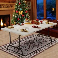 Casaria Tuintafel Opvouwbaar – Met Draaggreep 220x70 Cm – Wit -Camping Korting 1200x1200 141