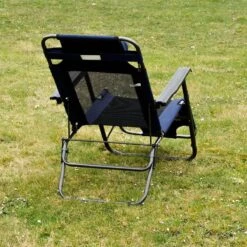 Ligstoel 155x60cm - Opvouwbaar Campingstoel Ligbed Strandstoel Tuinstoel Vouwligstoel Blauw -Camping Korting 1200x1200 175