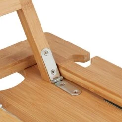 Relaxdays Opvouwbare Picknick Wijntafel - 4 Wijnglazenhouders - Bamboe Dienbladtafel Klein -Camping Korting 1200x1200 189