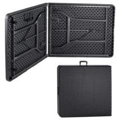 Casaria Tuintafel Opvouwbaar – Met Draaggreep 180x75 Cm – Zwart -Camping Korting 1200x1200 195