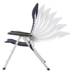 Campart Campingstoel CH-0592 - Opvouwbaar Met Hoofdsteun - 7 Verstelbare Standen - Lichtgewicht - Blauw -Camping Korting 1200x1200 232