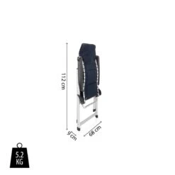 Campart Campingstoel CH-0592 - Opvouwbaar Met Hoofdsteun - 7 Verstelbare Standen - Lichtgewicht - Blauw -Camping Korting 1200x1200 234
