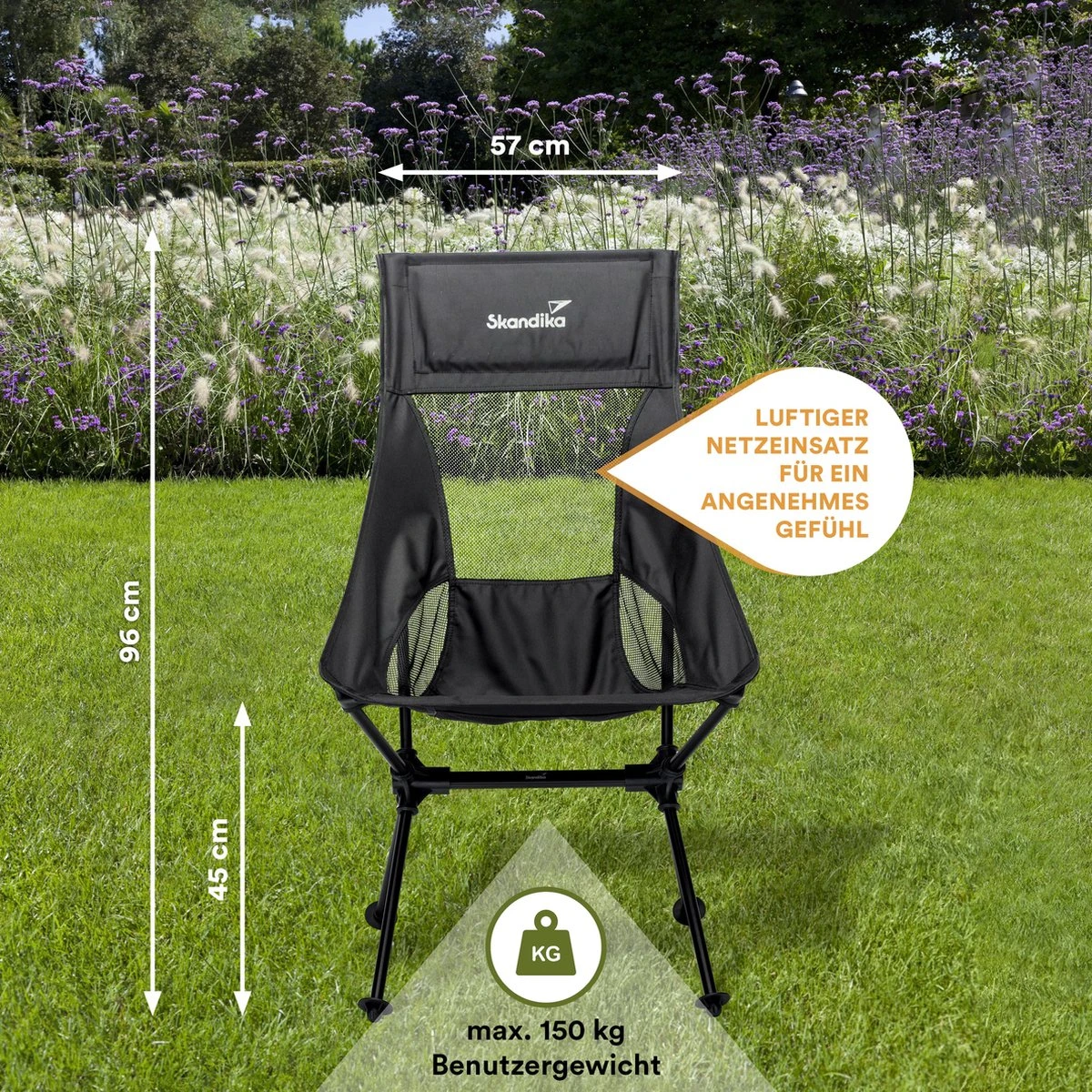 Skandika Campingstoel Compact – Campingstoelen - Campingstoel Tot 150 Kg Belastbaar - Kampeerstoel, Visstoel, Kleine Pakmaat, Opvouwbaar, Stabiel, Licht, Comfortabel Gepolsterd – Draagtas Meegeleverd - Vouwstoel – Zwart 3 Skandika Campingstoel Compact – Campingstoelen - Campingstoel Tot 150 Kg Belastbaar - Kampeerstoel, Visstoel, Kleine Pakmaat, Opvouwbaar, Stabiel, Licht, Comfortabel Gepolsterd – Draagtas Meegeleverd - Vouwstoel – Zwart - Afbeelding 3