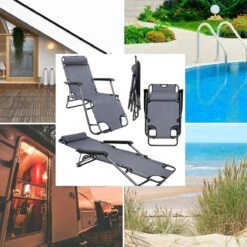 Ligstoel Opvouwbaar 155x60cm - Lichte Ligbed Relaxstoel Tuinstoel Campingstoel Strandstoel -Camping Korting 1200x1200 277