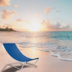 In Round Strandstoel Met Opbergtas – Opvouwbaar / Inklapbaar – Blauw – Campingstoel – Vouwstoel – Visstoel – Strand Stoel / Stoelen – Lichtgewicht Kampeerstoel – Beach Chair – Voor Volwassenen – Outdoor – Camping -Camping Korting 1200x1200 325