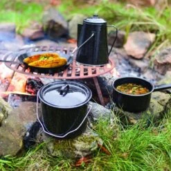 ESSCHERT DESIGN Pannenset Kampvuur - 4 Delig - Outdoor - Metaal -Camping Korting 1200x1200 600