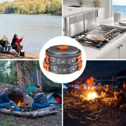 Camping Outdoor Kookset 13-delig Camping Servies En Pannen Pannenset Keukengerei - BPA-vrij & Geen Giftige Stoffen - Opvouwbaar & Licht - Ideaal Voor Reizen, Festival, Wandelen -Camping Korting 1200x1200 631
