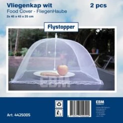 Vliegenkapjes Opvouwbaar 2 Stuks - Wit - 45 X 25 Cm | Flystopper -Camping Korting 1200x1200 647