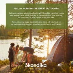 Skandika Easy Single Zelfopblaasbaar Slaapmat – Slaapmat – Slaapmat Zelfopblazend – Logeerbed – Polyester, PVC - Premium Zelfopblazend Luchtbed, Antislip-materiaal, Ideaal Voor Camping – Outdoor, Camping – Kamperen – 196 X 60 X 10 Cm – 3.2kg - Grijs -Camping Korting 1200x1200 745