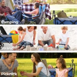 LifeGoods Bolderkar - Opvouwbaar - Tot 120KG - 103L - Extra Draagtas En Duwstang - Wasbaar Polyester - 98x45cm - Blauw/Grijs -Camping Korting 1200x1200 805