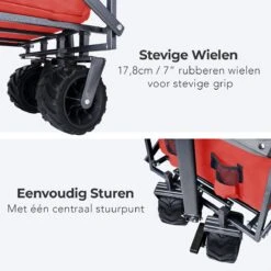 LifeGoods Bolderkar - Opvouwbaar - Tot 80KG - 94L - Wasbaar Polyester - 98x45cm - Rood/Grijs 19 LifeGoods Bolderkar - Opvouwbaar - Tot 80KG - 94L - Wasbaar Polyester - 98x45cm - Rood/Grijs -Camping Korting 1200x1200 829