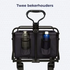 LifeGoods Bolderkar - Opvouwbaar - Draaibare Wielen - 2 Standen - 70KG Draagkracht - Zwart -Camping Korting 1200x1200 838