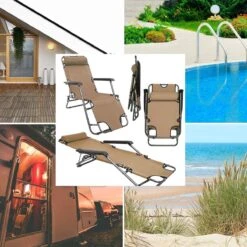 Ligstoel Opvouwbaar 155x60cm - Lichte Ligbed Relaxstoel Tuinstoel Campingstoel Strandstoel -Camping Korting 1200x1200 9