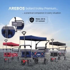 AREBOS Premium Steekwagen Met Dak Opvouwbare Tuinkar Handkar Bolderkar Blauw / Grijs 19 AREBOS Premium Steekwagen Met Dak Opvouwbare Tuinkar Handkar Bolderkar Blauw / Grijs -Camping Korting 1200x1200 924