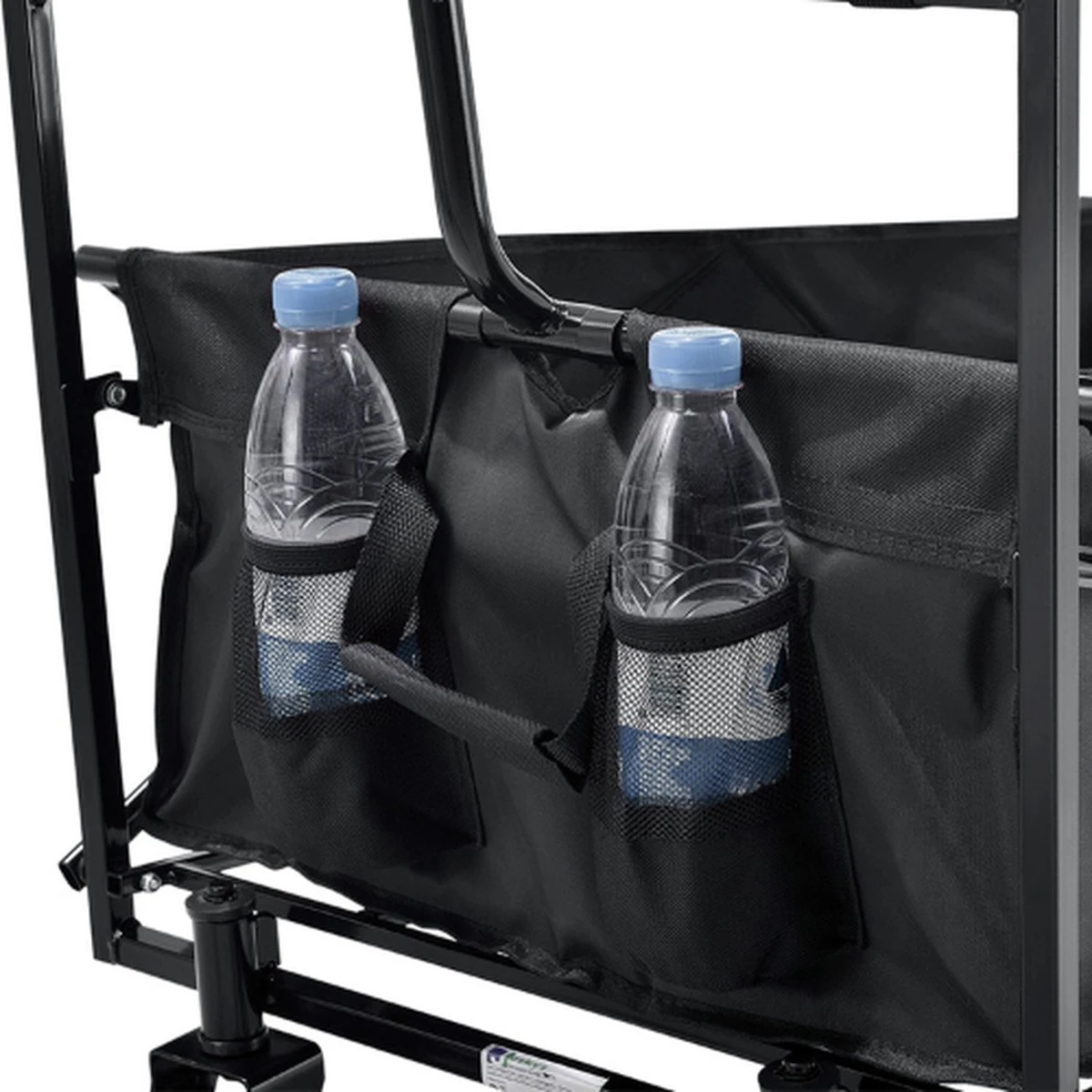 Rijoka Opvouwbare Bolderkar/Bolderwagen | Met Dakje En Draagtas | Zwart 4 Rijoka Opvouwbare Bolderkar/Bolderwagen | Met Dakje En Draagtas | Zwart - Afbeelding 4