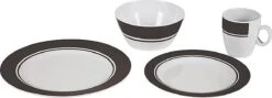 Bo-Camp - Servies - Classic - 16-Delig - Wit/Grijs -Camping Korting 1200x431 2