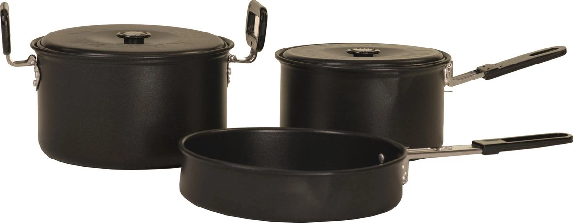 Travellife Pannenset - 3-delig - Compact - Aluminium 1 Travellife Pannenset - 3-delig - Compact - Aluminium