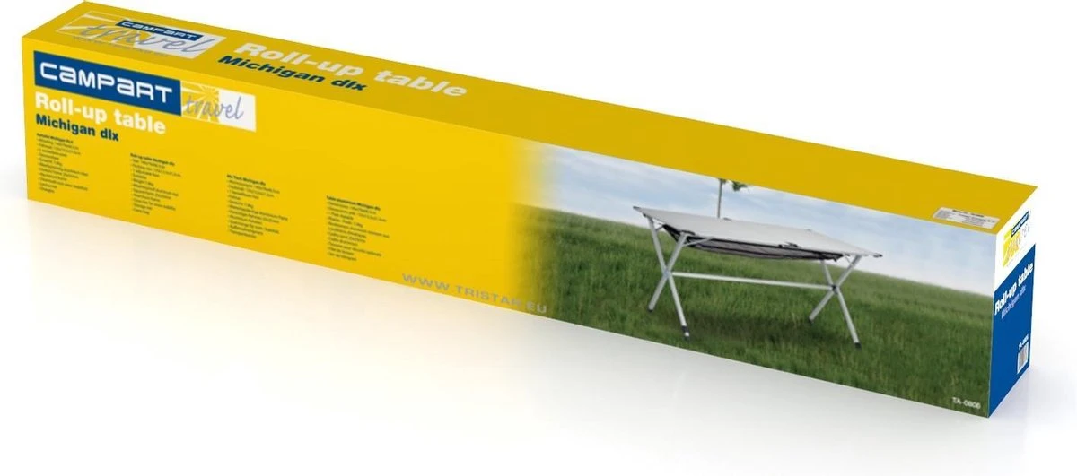 Campart Campingtafel XL TA-0806 - Opvouwbaar, Lichtgewicht En Met Verstelbare Poten - Kampeertafel Inklapbaar Inclusief Opbergtas - 140 X 80 X 70 Cm - Wit 10 Campart Campingtafel XL TA-0806 - Opvouwbaar, Lichtgewicht En Met Verstelbare Poten - Kampeertafel Inklapbaar Inclusief Opbergtas - 140 X 80 X 70 Cm - Wit - Afbeelding 10